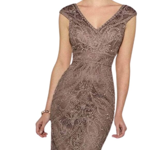 Cameron Blake Dresses & Skirts - SALE NWT Cameron Blake 216693 Tulle Mother of the Bride Dress Cappuccino Size 8